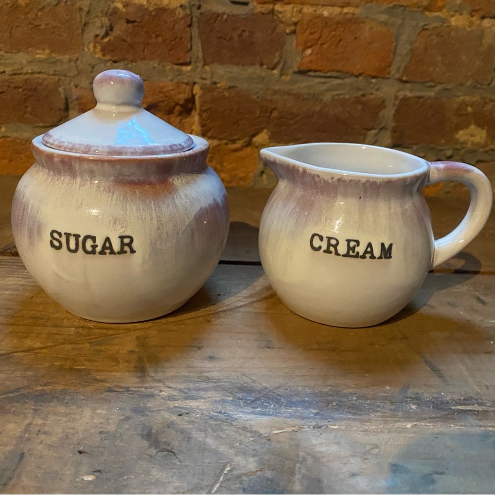 Ceramic Sugar and Cream Set